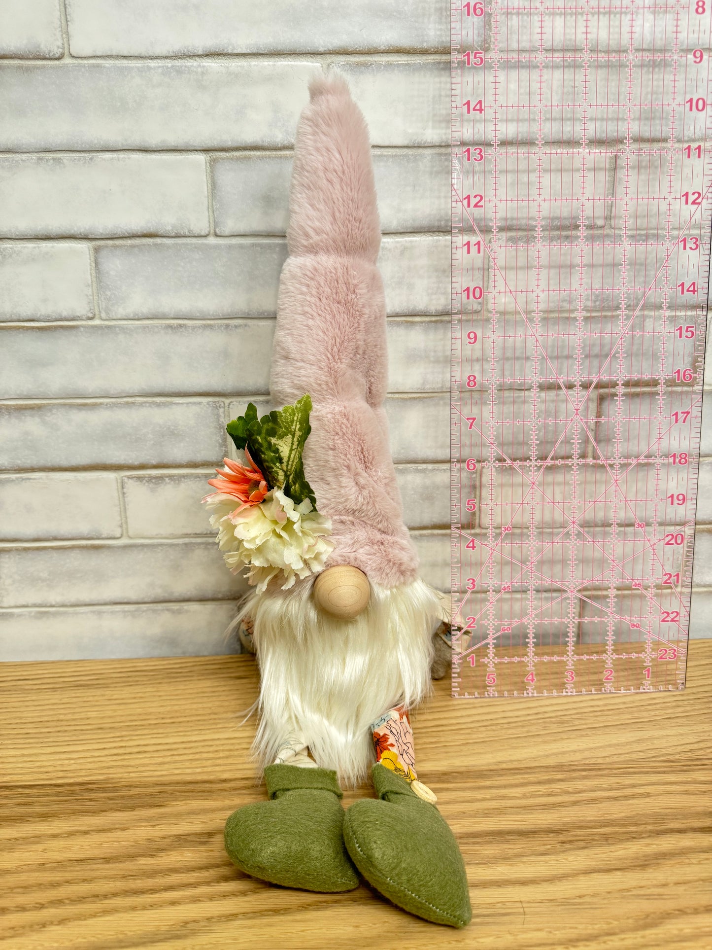 Pink spring gnome