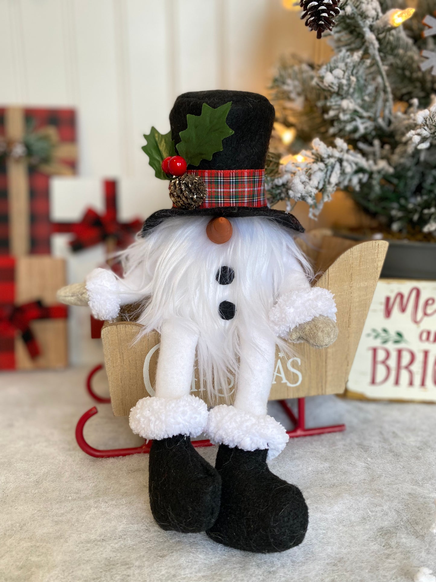 Snomey the Snowman Gnome