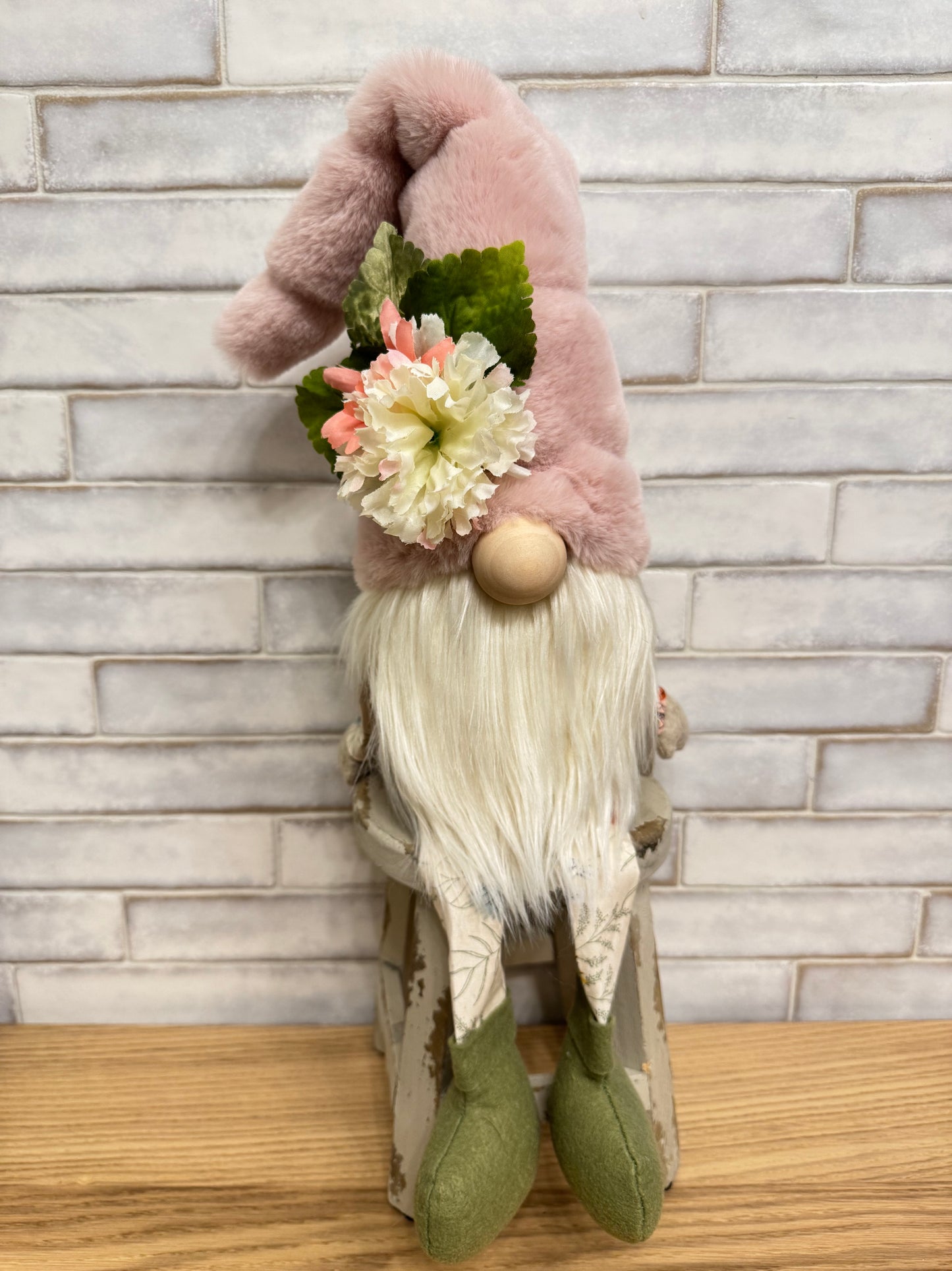 Pink spring gnome
