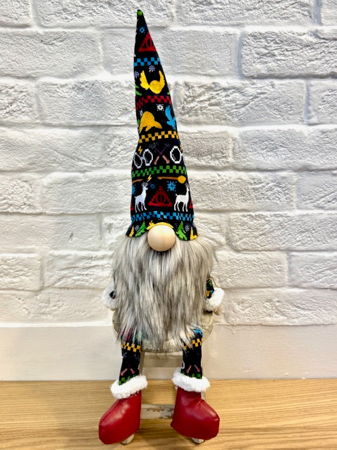 Wizard Holiday Gnome black background