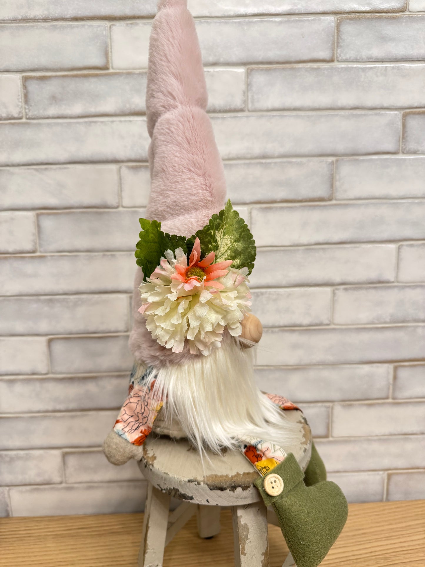 Pink spring gnome