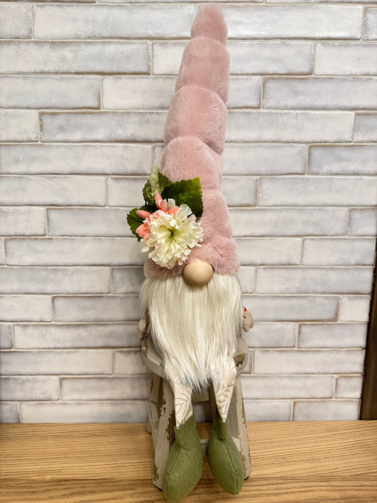 Pink spring gnome