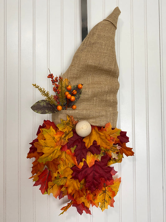 Fall Leaves Gnome Wreath