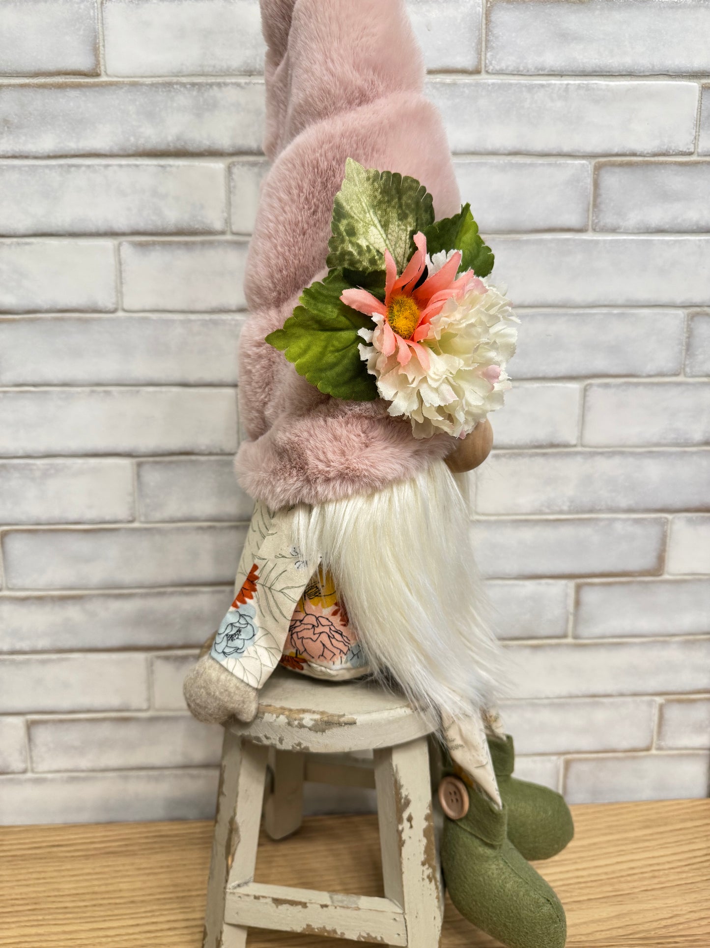 Pink spring gnome