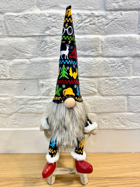 Wizard Holiday Gnome black background